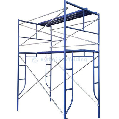 Pre-Galvanized Steel Walk Through Frame System Scaffolding for Industrial Construction