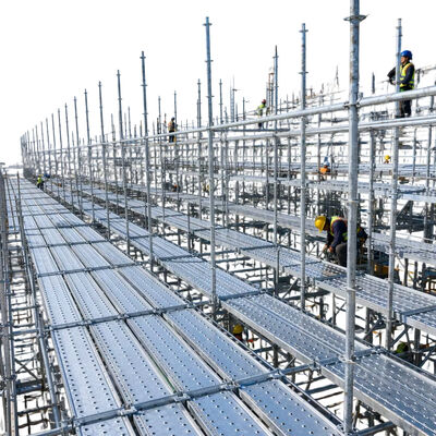 long aluminum plank high strength aluminum alloy anti-slip walk surface reinforced support for scaffolding platforms and construction site pedestrian walkways BYTHAI