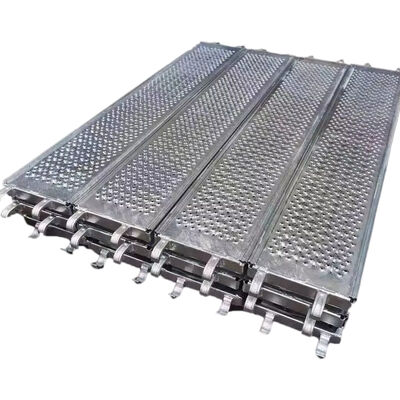 scaffold steel plank Q235 hot dip galvanized thickened steel anti-slip surface heavy duty for building construction platforms and scaffolding walkways BYTHAI